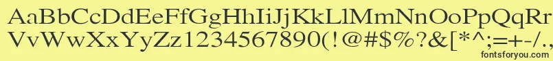 XeroxSerifWide Font – Black Fonts on Yellow Background