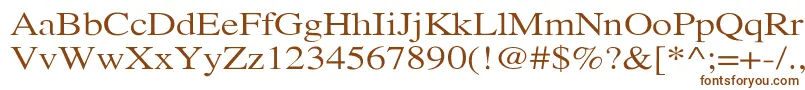 Шрифт XeroxSerifWide – коричневые шрифты на белом фоне