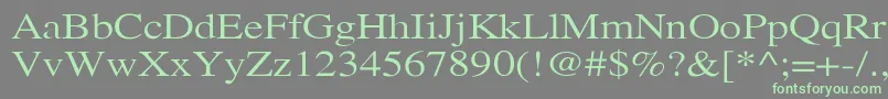 XeroxSerifWide Font – Green Fonts on Gray Background