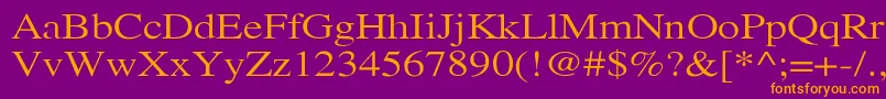 XeroxSerifWide Font – Orange Fonts on Purple Background