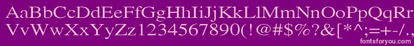 XeroxSerifWide Font – Pink Fonts on Purple Background