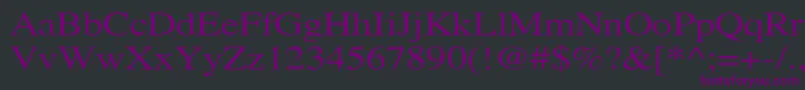 XeroxSerifWide Font – Purple Fonts on Black Background