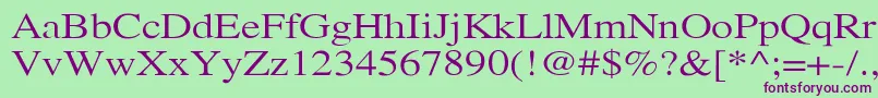 XeroxSerifWide Font – Purple Fonts on Green Background