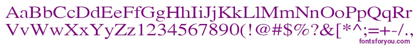 XeroxSerifWide Font – Purple Fonts on White Background