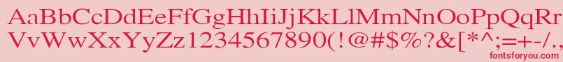 XeroxSerifWide Font – Red Fonts on Pink Background