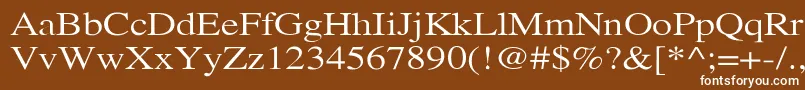 Шрифт XeroxSerifWide – белые шрифты на коричневом фоне