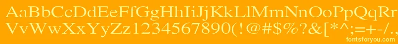 XeroxSerifWide Font – Yellow Fonts on Orange Background