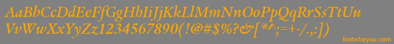 LegacySerifMdItcTtMedita Font – Orange Fonts on Gray Background