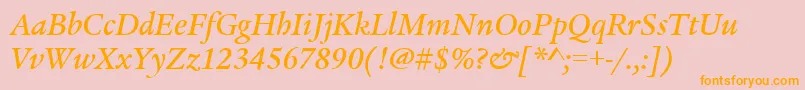 LegacySerifMdItcTtMedita Font – Orange Fonts on Pink Background