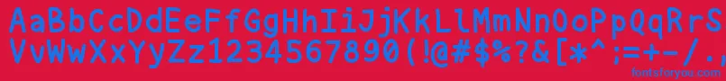 Nukamono Font – Blue Fonts on Red Background