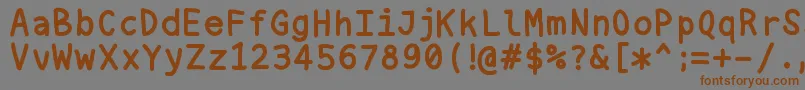 Nukamono Font – Brown Fonts on Gray Background