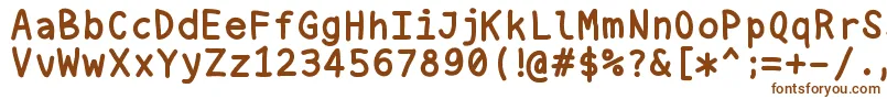 Nukamono-fontti – ruskeat fontit valkoisella taustalla