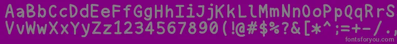 フォントNukamono – 紫の背景に灰色の文字