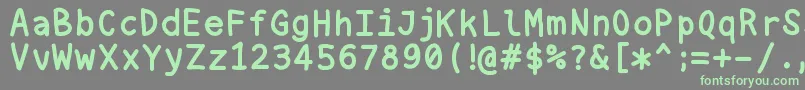 Nukamono Font – Green Fonts on Gray Background