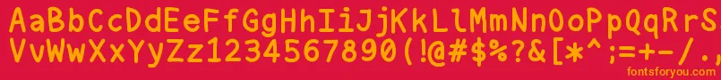Więcej informacji o czcionce Nukamono Czcionka Nukamono – pomarańczowe czcionki na czerwonym tle