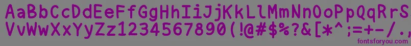 Nukamono-fontti – violetit fontit harmaalla taustalla