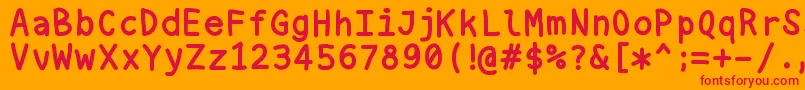 Nukamono-Schriftart – Rote Schriften auf orangefarbenem Hintergrund