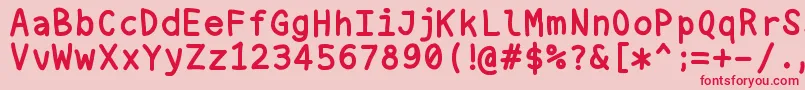 Nukamono Font – Red Fonts on Pink Background