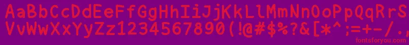 フォントNukamono – 紫の背景に赤い文字