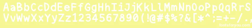 Nukamono Font – White Fonts on Yellow Background