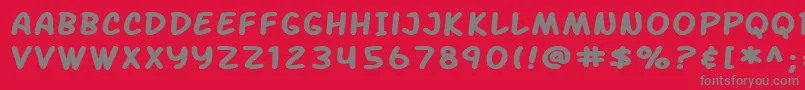 SfArchRivalExtendedBold Font – Gray Fonts on Red Background