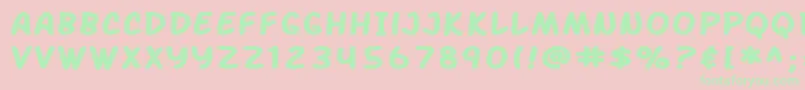 SfArchRivalExtendedBold Font – Green Fonts on Pink Background