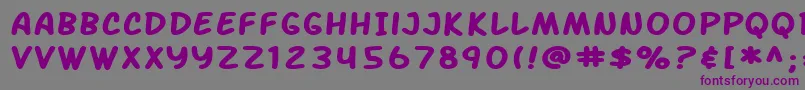 SfArchRivalExtendedBold Font – Purple Fonts on Gray Background