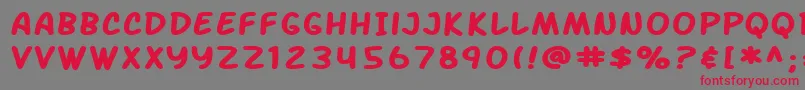 SfArchRivalExtendedBold-Schriftart – Rote Schriften auf grauem Hintergrund