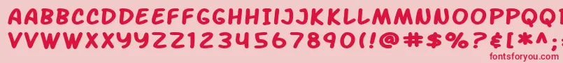 SfArchRivalExtendedBold Font – Red Fonts on Pink Background