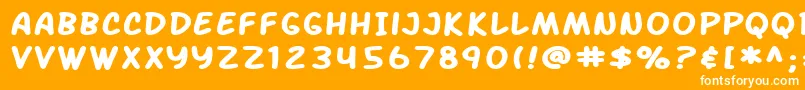 SfArchRivalExtendedBold Font – White Fonts on Orange Background