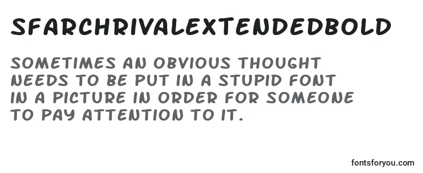 Review of the SfArchRivalExtendedBold Font