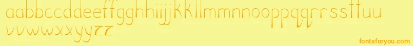 Diligent Font – Orange Fonts on Yellow Background