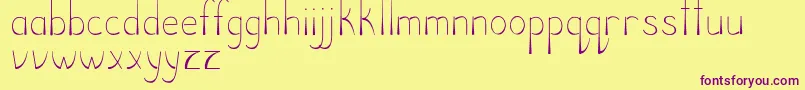 Diligent Font – Purple Fonts on Yellow Background