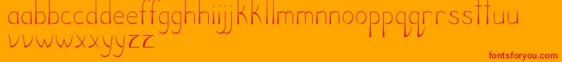 Diligent Font – Red Fonts on Orange Background