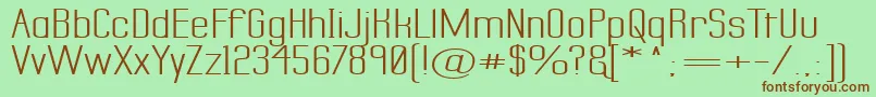 LabtopSecundoSuperwide Font – Brown Fonts on Green Background