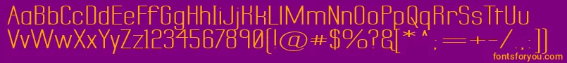 LabtopSecundoSuperwide Font – Orange Fonts on Purple Background