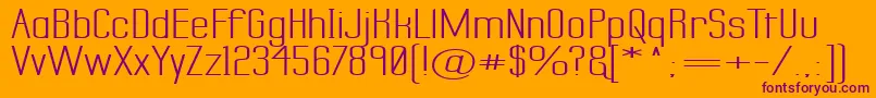 LabtopSecundoSuperwide Font – Purple Fonts on Orange Background