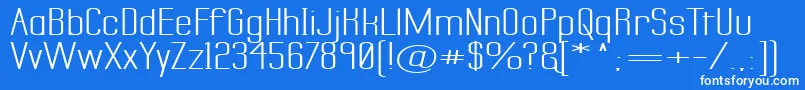 フォントLabtopSecundoSuperwide – 青い背景に白い文字