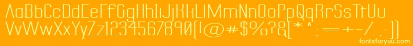 LabtopSecundoSuperwide Font – Yellow Fonts on Orange Background