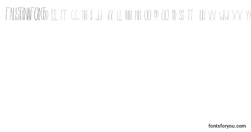 Czcionka FaustinaFont – alfabet, cyfry, specjalne znaki