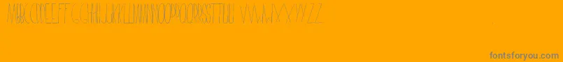 FaustinaFont-Schriftart – Graue Schriften auf orangefarbenem Hintergrund