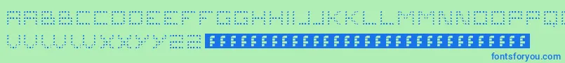 Problems4 Font – Blue Fonts on Green Background