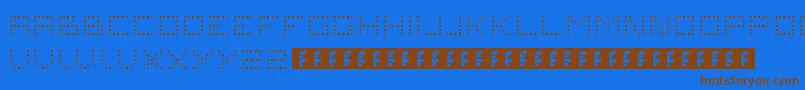 Problems4 Font – Brown Fonts on Blue Background