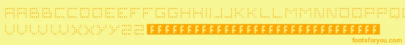 Problems4 Font – Orange Fonts on Yellow Background