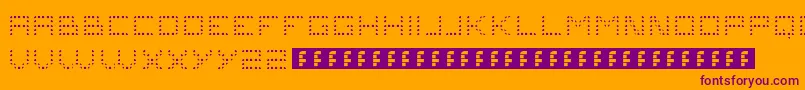 Problems4 Font – Purple Fonts on Orange Background