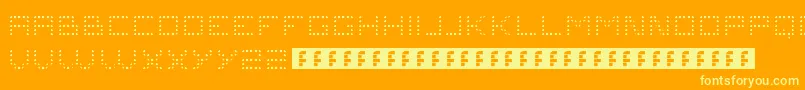 Problems4 Font – Yellow Fonts on Orange Background