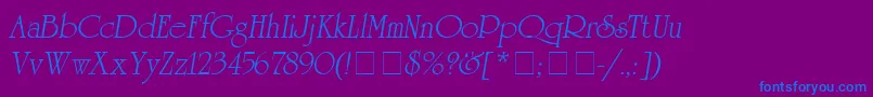 AguniversitycyrMedium Font – Blue Fonts on Purple Background