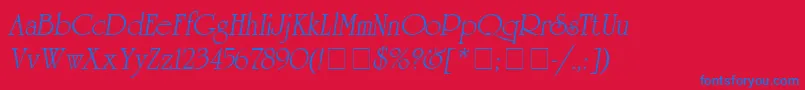 AguniversitycyrMedium Font – Blue Fonts on Red Background