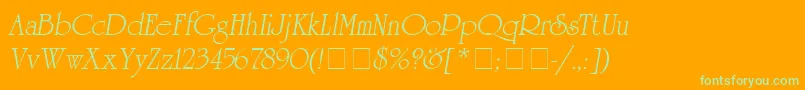 AguniversitycyrMedium Font – Green Fonts on Orange Background