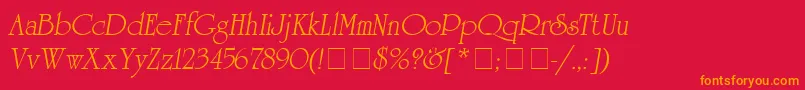 AguniversitycyrMedium Font – Orange Fonts on Red Background